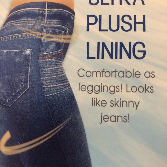 Genie Slim Jeggings Small Blue Pockets - Picture 3 of 10